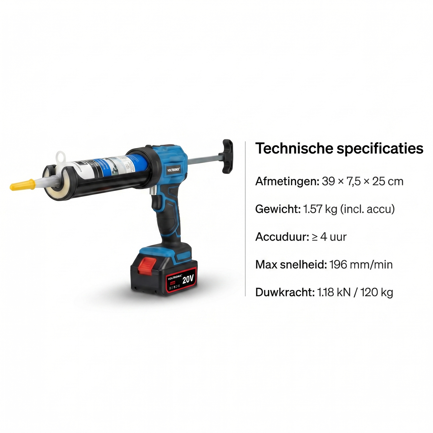 VOLTRONIX™ Elektrische Kitspuit